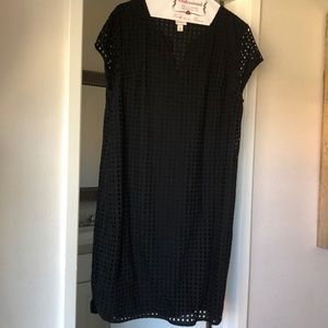 Black eyelet dress